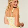 Keten Karışımlı Önden Bağlamalı Peplum Üst