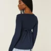 Kolay Bağlamalı Henley Babydoll Üst
