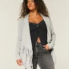 Kolay Fringe No-Close Hırka Kolay Fringe No-Close Hırka