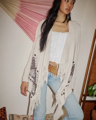 Kolay Fringe No-Close Hırka
