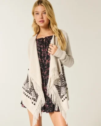 Kolay Fringe No-Close Hırka