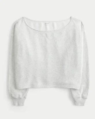Kolay Çift Omuz Dışı Sweatshirt