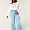 Kolay Çıkarılabilir Omuzsuz Indiana Üniversitesi Grafik Sweatshirt