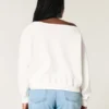 Kolay Çıkarılabilir Omuzsuz Indiana Üniversitesi Grafik Sweatshirt