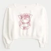 Kolay Çıkarılabilir Omuzsuz Indiana Üniversitesi Grafik Sweatshirt