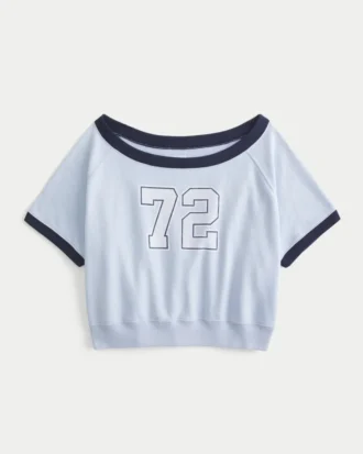 Kolay Kısa Kollu Havlu Kumaş Grafikli Sweatshirt