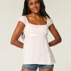 Kolay Saten Bağcıklı Babydoll Üst