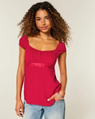 Kolay Saten Bağcıklı Babydoll Üst Kolay Saten Bağcıklı Babydoll Üst
