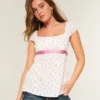 Kolay Saten Bağcıklı Babydoll Üst