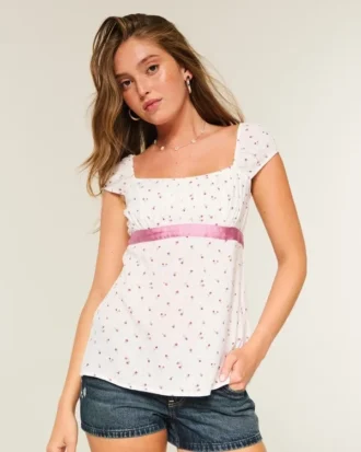 Kolay Saten Bağcıklı Babydoll Üst Kolay Saten Bağcıklı Babydoll Üst