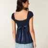 Kolay Saten Bağcıklı Babydoll Üst Kolay Saten Bağcıklı Babydoll Üst
