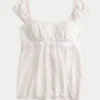 Kolay Saten Bağcıklı Babydoll Üst