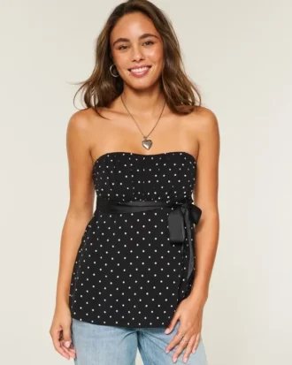 Kolay Straplez Babydoll Üst