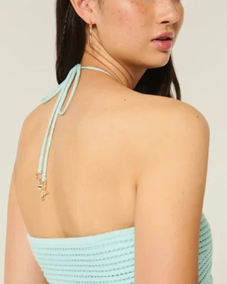 Kolay Straplez Kroşe Stili Babydoll Üst