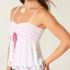 Kolay Straplez Nakışlı Babydoll Üst
