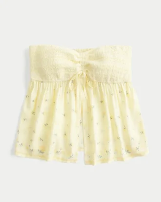 Kolay Straplez Smoklu Bust Babydoll Üst