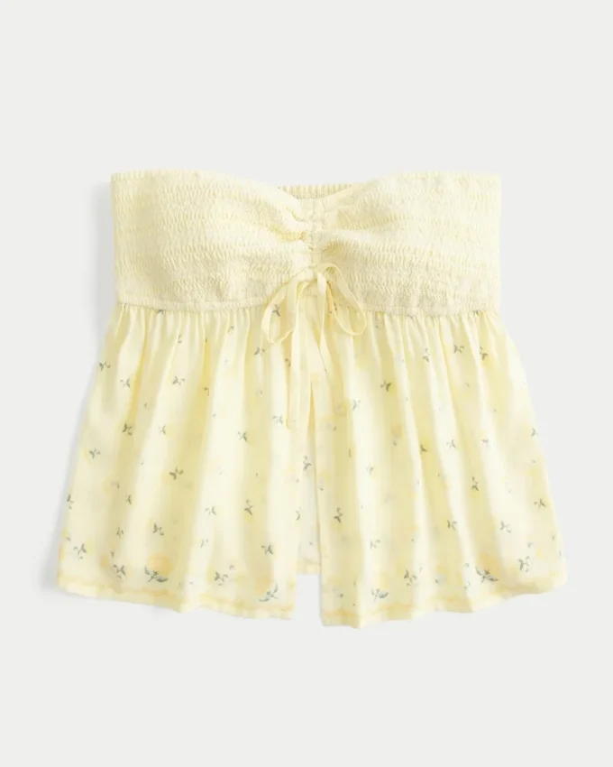 Kolay Straplez Smoklu Bust Babydoll Üst