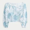 Kolay Tie-Dye Çift Omuz Dışı Sweatshirt Kolay Tie-Dye Çift Omuz Dışı Sweatshirt