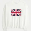 Kolay Union Jack Grafikli Kazak