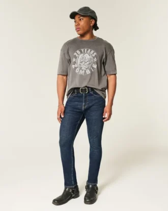 Koyu Yıkama Atletik Skinny Jean