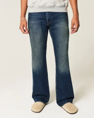 Koyu Yıkama Rahat Bootcut Kot Pantolon Koyu Yıkama Rahat Bootcut Kot Pantolon