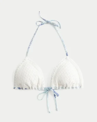 Kroşe Stil Üçgen Bikini Üstü