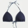 Kroşe Stil Üçgen Bikini Üstü