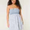 Kroşe Stil Karışık Straplez Mini Elbise Kroşe Stil Karışık Straplez Mini Elbise