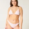 Kroşe Stil Karışık Yüksek Bacak Cheeky Bikini Altı