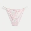 Kroşe Stil Karışık Yüksek Bacak Cheeky Bikini Altı