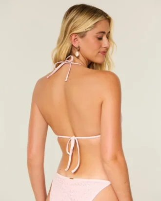 Kroşe Stil Payetli Üçgen Bikini Üstü