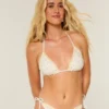 Kroşe Stil Süslemeli Üçgen Bikini Üstü