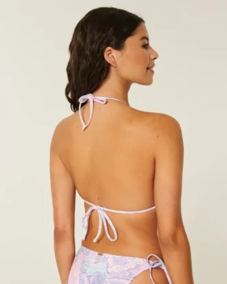 Kroşe Stil Süslemeli Üçgen Bikini Üstü