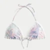 Kroşe Stil Süslemeli Üçgen Bikini Üstü