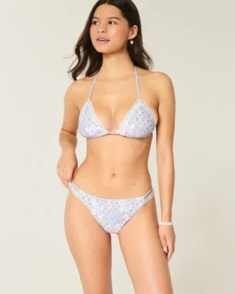 Kroşe Stil Süslemeli Çift Askılı Cesur Bikini Altı