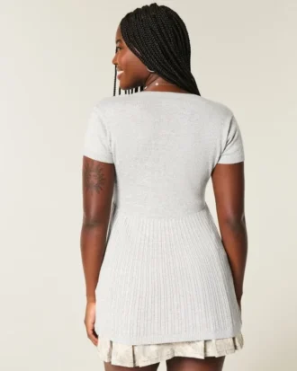 Kısa Kollu Henley Babydoll Üst