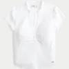 Kısa Kollu V Yaka Henley Gömlek