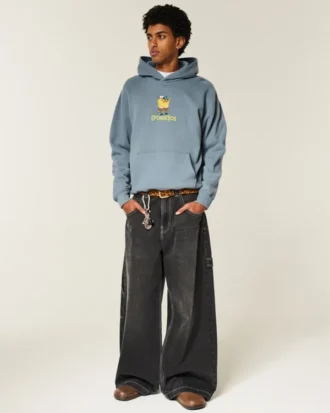Kutu Şeklinde SpongeBob SquarePants Grafik Kapüşonlu Sweatshirt Kutu Şeklinde SpongeBob SquarePants Grafik Kapüşonlu Sweatshirt
