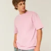 Kutu Kesim Ağır Pamuklu Crew T-Shirt