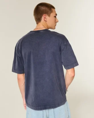 Kutu Kesim Ağır Pamuklu Crew T-Shirt