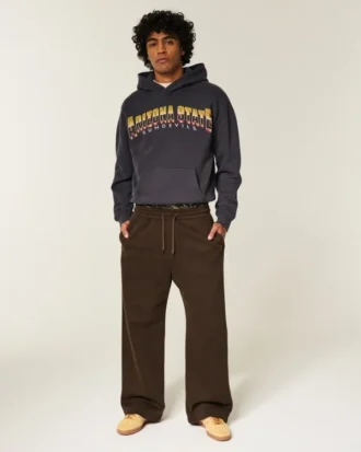 Kutu kesim Arizona State University Sun Devils Grafik Kapüşonlu Sweatshirt