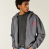 Kutu Kesim Fermuarlı Arsenal F.C. Grafik Kapüşonlu Sweatshirt Kutu Kesim Fermuarlı Arsenal F.C. Grafik Kapüşonlu Sweatshirt
