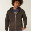 Kutu Kesim Fermuarlı Kapüşonlu Sweatshirt Kutu Kesim Fermuarlı Kapüşonlu Sweatshirt