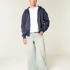 Kutu Kesim Fermuarlı Kapüşonlu Sweatshirt Kutu Kesim Fermuarlı Kapüşonlu Sweatshirt