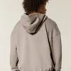 Kutu Kesim Fermuarlı Kapüşonlu Sweatshirt Kutu Kesim Fermuarlı Kapüşonlu Sweatshirt