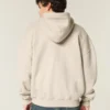 Kutu Kesim Fermuarlı Kapüşonlu Sweatshirt Kutu Kesim Fermuarlı Kapüşonlu Sweatshirt