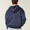 Kutu Kesim Fermuarlı Kapüşonlu Sweatshirt Kutu Kesim Fermuarlı Kapüşonlu Sweatshirt