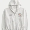 Kutu Kesim Fermuarlı Miami Üniversitesi Hurricanes Grafik Kapüşonlu Sweatshirt Kutu Kesim Fermuarlı Miami Üniversitesi Hurricanes Grafik Kapüşonlu Sweatshirt