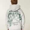 Kutu kesim fermuarlı Michigan State University Spartans grafik kapüşonlu sweatshirt