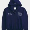 Kutu Kesim Fermuarlı Penn State Üniversitesi Nittany Lions Grafik Kapüşonlu Sweatshirt Kutu Kesim Fermuarlı Penn State Üniversitesi Nittany Lions Grafik Kapüşonlu Sweatshirt